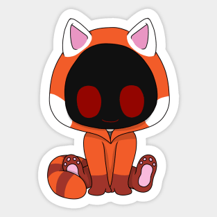 creepypasta red panda (hoodie) Sticker